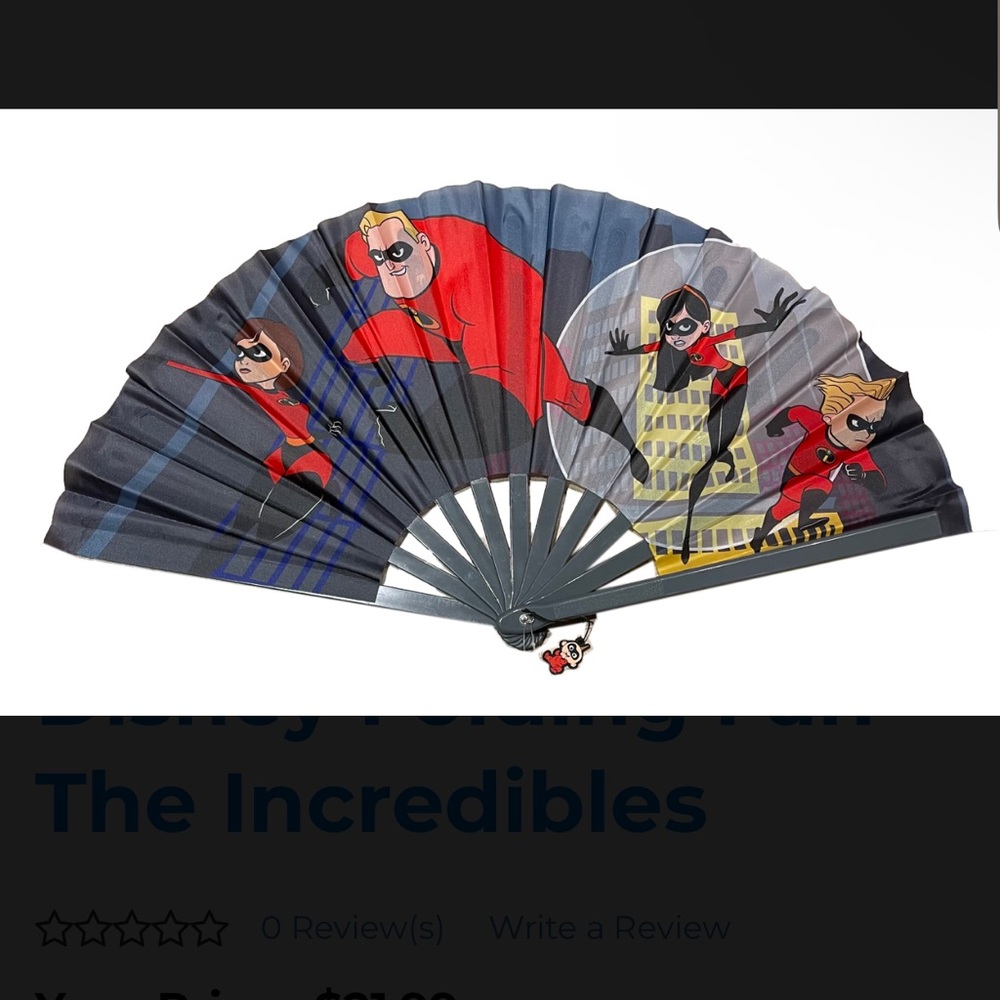 Disney The Incredibles Character Fan - Red and Black